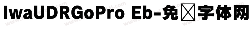 IwaUDRGoPro Eb字体转换